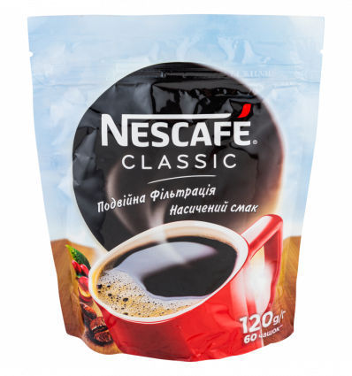 Кофе Nescafe Classic натуральный растворимый гранулированный 120г