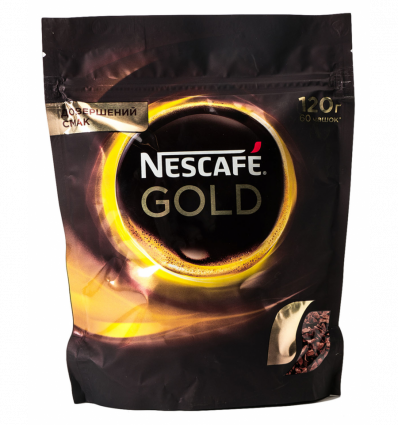 Кофе Nescafe Gold 100% натуральный растворимый сублимированный 120г