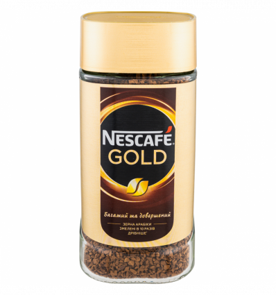 Кава Nescafe Gold натуральна розчинна сублімована 200г