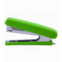 Степлер пластиковий, RUBBER TOUCH, 12 арк. (скоби №10), 107х25х54 мм, світло-зелений
