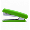Степлер пластиковий, RUBBER TOUCH, 12 арк. (скоби №10), 107х25х54 мм, світло-зелений