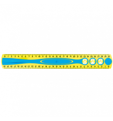 Линейка KIDY GRIP, 30см пластиковая, двухсторонняя шкала, ассорти ( MP.278610 )