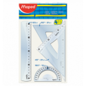 Набор линеек ESSENTIALS Medium 20см., 4предмета, прозрачный ( MP.242820 )