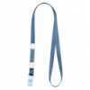Шнурок для бейджа Axent 4551-15-A з силіконовим кліпом, димчастий синій