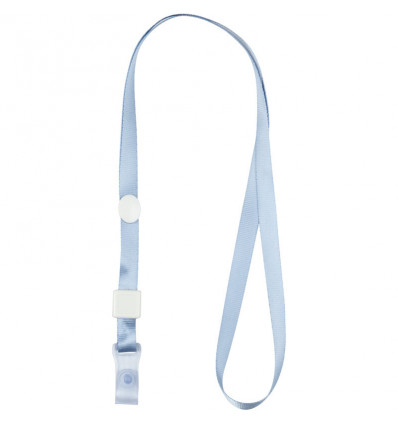 Шнурок для бейджа Axent 4551-03-A з силіконовим кліпом, світло-блакитний