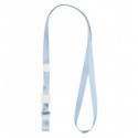 Шнурок для бейджа Axent 4551-03-A з силіконовим кліпом, світло-блакитний
