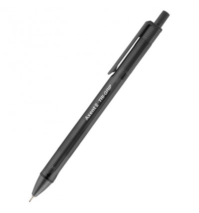 Ручка масляная автоматическая Axent Tri- Grip AB1081-01-A, черная, 0.7 мм