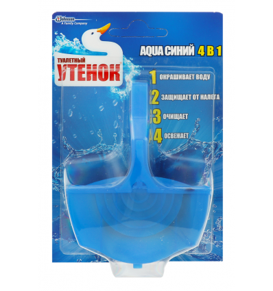 Очиститель унитаза Туалетный Утенок Aqua Синий подвесной 40г