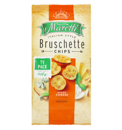 Брускеты Maretti вкус Смесь сыров запеченные хлебные 140г