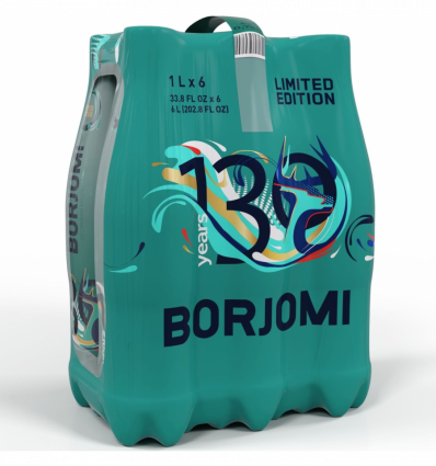 Вода Боржомі сильногазована лікувально-столова пластикова пляшка 1л