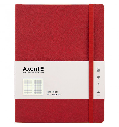 Книга записная Axent Partner Soft L, 8615-06-A, 190x250 мм, 96 листов, клетка, гибкая обложка, красн