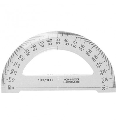 Транспортир 180/100, бесцветный ( 746168 )