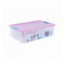 Контейнер Smart Box с декором "Pet Shop" 14л, прозрачный/розовый/бирюзовый