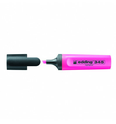 Маркер Highlighter e-345, для виділення тексту на будь-яких видах паперу, на водній основі, рожевого