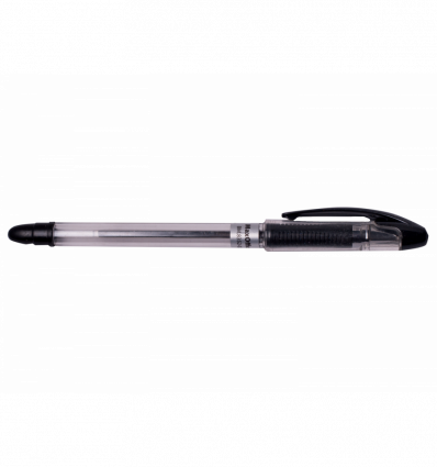 Ручка масляна MaxOFFICE, 0,7 мм, гум. грип, пласт. корпус, чорні чорнила