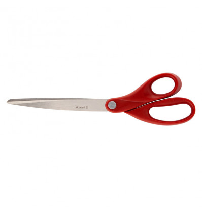 Ножницы Axent Welle 6203-06-A, 25 см, пластиковые ручки, красные