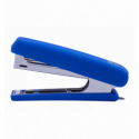 Степлер пластиковый, RUBBER TOUCH, 12 л., (скобы №10), 107х25х54 мм, синий ( BM.4128-02 )