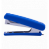 Степлер пластиковый, RUBBER TOUCH, 12 л., (скобы №10), 107х25х54 мм, синий ( BM.4128-02 )