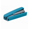 Степлер пластиковый, RUBBER TOUCH, 12 л., (скобы №10), 107х25х54 мм, синий ( BM.4128-02 )