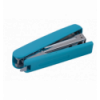 Степлер пластиковый, RUBBER TOUCH, 12 л., (скобы №10), 107х25х54 мм, синий