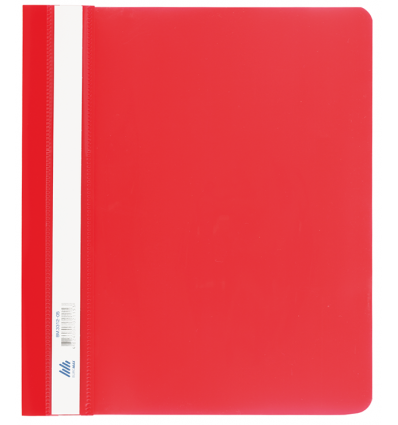 Папка-швидкозшивач з механізмом "вусики", А5, 120/160 мкм, червона