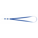 Шнурок с карабином для бейджа-идентификатора, 460х10 мм, синий