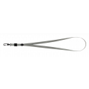 Шнурок с карабином для бейджа-идентификатора, 460х10 мм, серый