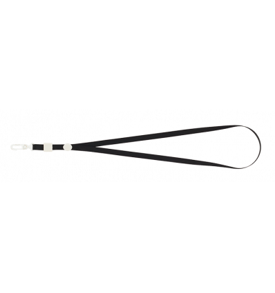 Шнурок з карабіном для бейджа-ідентифікатора, 460х10 мм, чорний