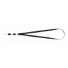 Шнурок с карабином для бейджа-идентификатора, 460х10 мм, черный