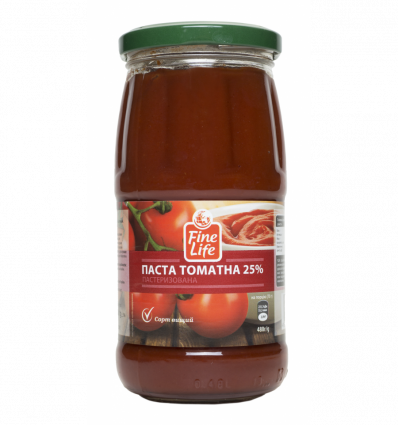 Паста томатна Fine Life пастеризована 25% 480г