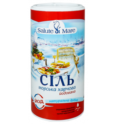 Соль Salute Di Mare морская натуральная пищевая йодированная помол №0 350г