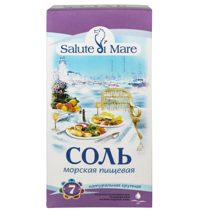 Соль Salute Di Mare морская натуральная пищевая помол №3 750г