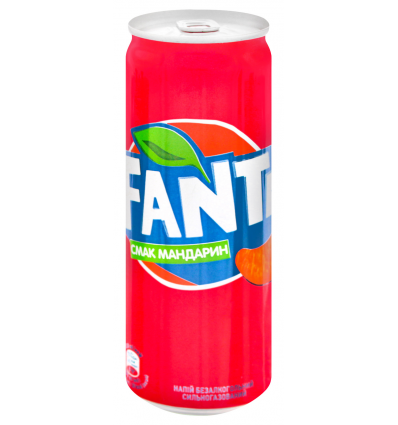 Напій Fanta Мандарин безалкогольний сильногазований 330мл