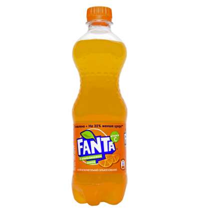 Напій Fanta Апельсин безалкогольний сильногазований 500мл