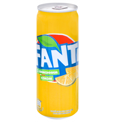 Напиток Fanta Лимон безалкогольный сильногазированный жестяная банка 330мл