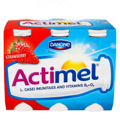 Продукт кисломолочный Actimel клубника 1,5% 100г