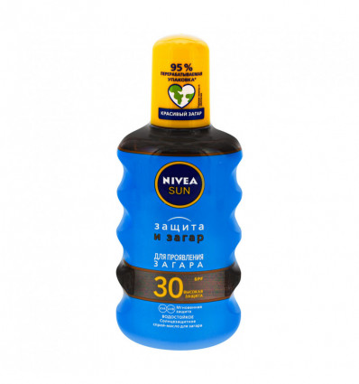 Спрей-масло Nivea Sun Защита и загар солнцезащитный SPF30 200мл