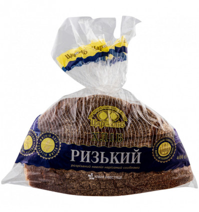 Хлеб Цар Хліб Рижский разрезанный пополам упакован 400г