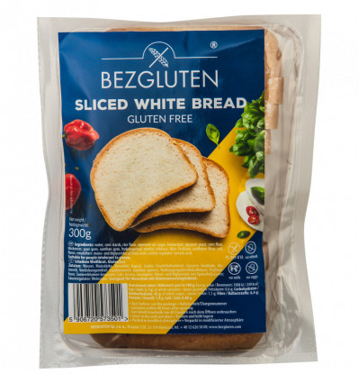 Хліб білий BEZGLUTEN нарізаний 300гр