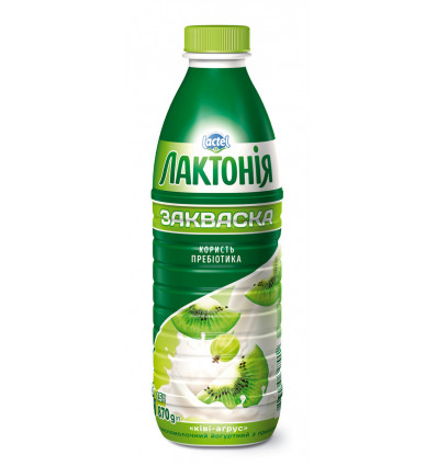 Напій кисломолочний Лактонія Ківі-аґрус йогуртний 1.5% 870г