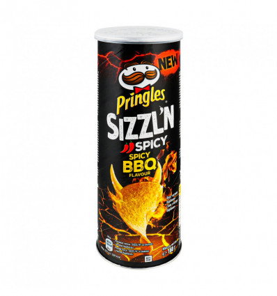 Чипсы Pringles Sizzl`n Острое барбекю рисовые 160г