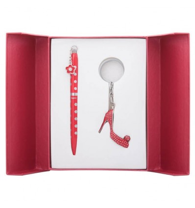 Набір подарунковий Heel: ручка кулькова + брелок, червоний LS.122012-05