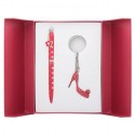 Набір подарунковий Heel: ручка кулькова + брелок, червоний LS.122012-05