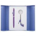 Набор подарочный Heel: ручка шариковая + брелок, фиолетовый LS.122012-07