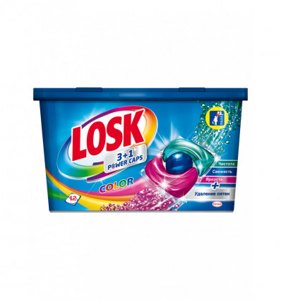 Капсули для прання Losk Color 3+1 Power-caps 13г*12шт 156г