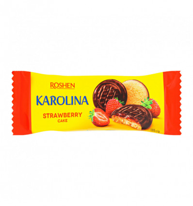Печиво Roshen Karolina Strawberry з желейною начинкою 135г