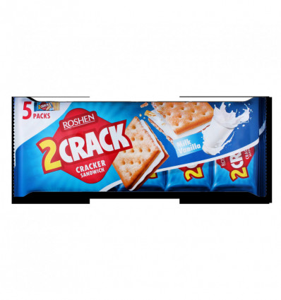 Крекер Roshen 2 Crack молочно-ванільна начинка 235г