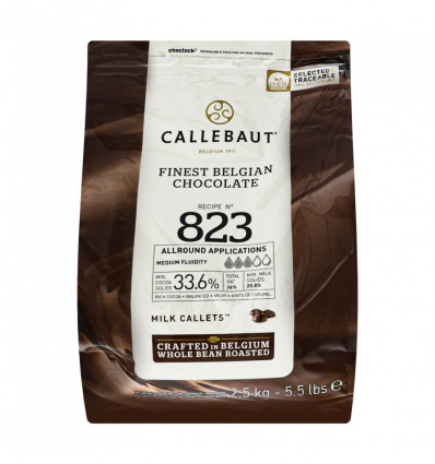 Шоколад Callebaut молочний 33.6% 2.5кг