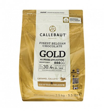 Шоколад Callebaut Gold карамель 30.4% 2.5кг