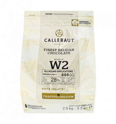 Шоколад Callebaut білий 28% 2.5кг